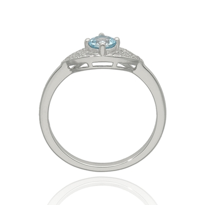 Fehér arany gyűrű 52-es méret (B52427)